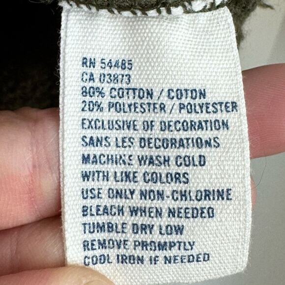 Y2K American Eagle Green Hoodie Pullover Sweatshirt Logo patch Men's Small AE - Picture 5 of 8